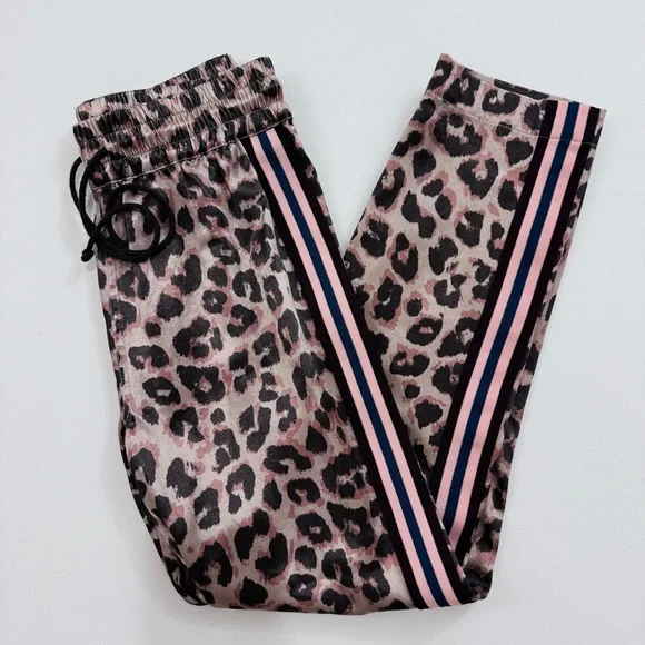 MOTHER The Lounger Leopard Print Ankle Track Pants‎ Size XS - Picture 2 of 9